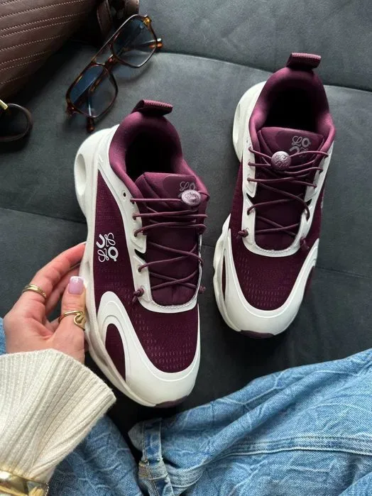 Кросівки ON Cloudsolo White/Burgundy premium | Кроссовки жіночі чоловічі — фото 5