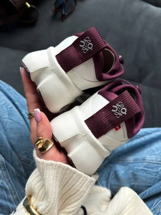 Кросівки ON Cloudsolo White/Burgundy premium | Кроссовки жіночі чоловічі — фото 6