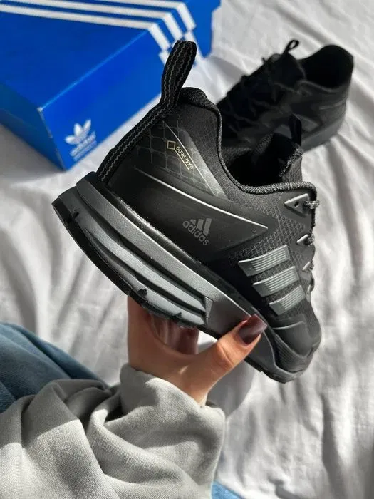 Кросівки осінні Adidas Gore-Tex Black/Grey premium | Кроссовки Адидас чоловічі — фото 8