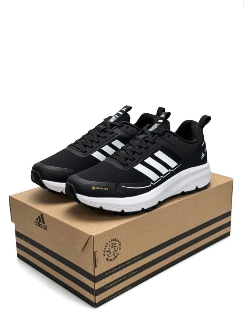 Кросівки осінні Adidas Response Gore-Tex Black/White premium | Кроссовки Адидас чоловічі — фото 7