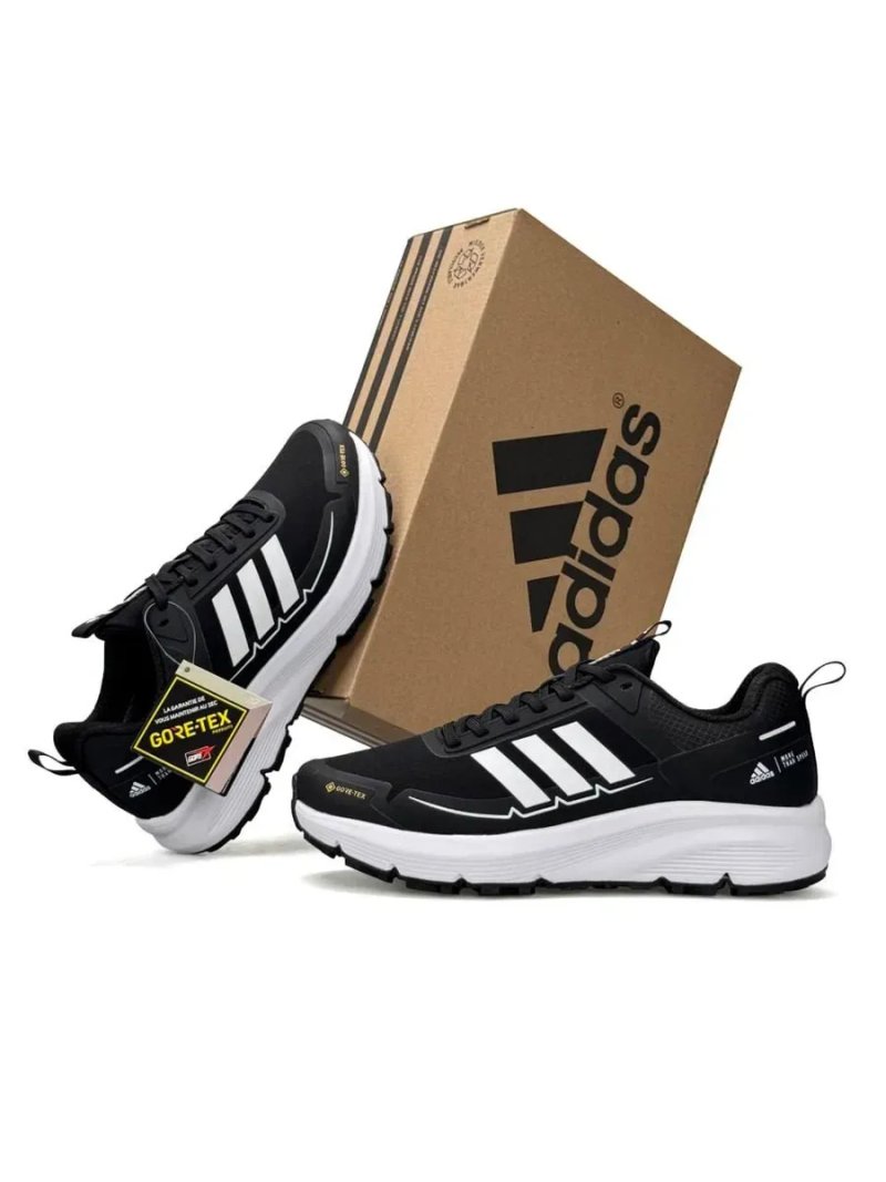 Кросівки осінні Adidas Response Gore-Tex Black/White premium | Кроссовки Адидас чоловічі — фото 8