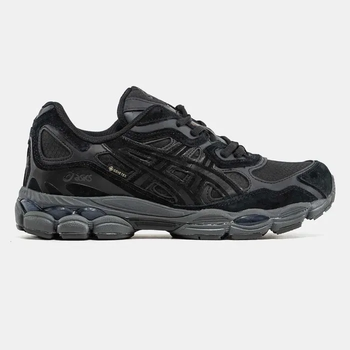 Кросівки осінні Asics Gel-NYC Gore-Tex All Black premium | Кроссовки Асикс чоловічі — фото 4