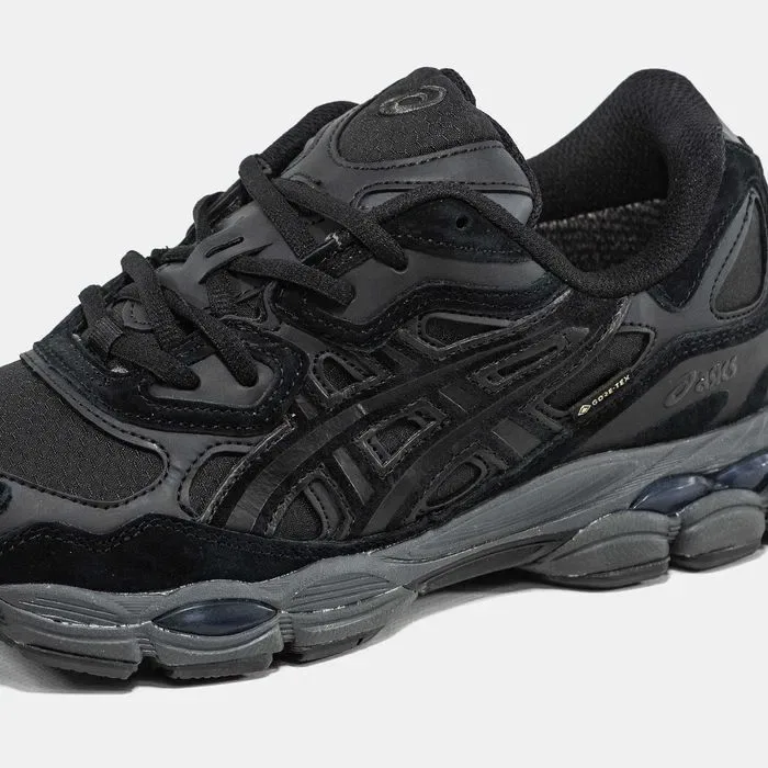 Кросівки осінні Asics Gel-NYC Gore-Tex All Black premium | Кроссовки Асикс чоловічі — фото 7