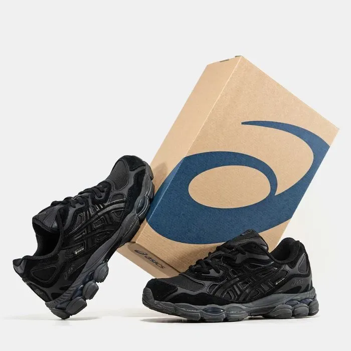 Кросівки осінні Asics Gel-NYC Gore-Tex All Black premium | Кроссовки Асикс чоловічі — фото 8