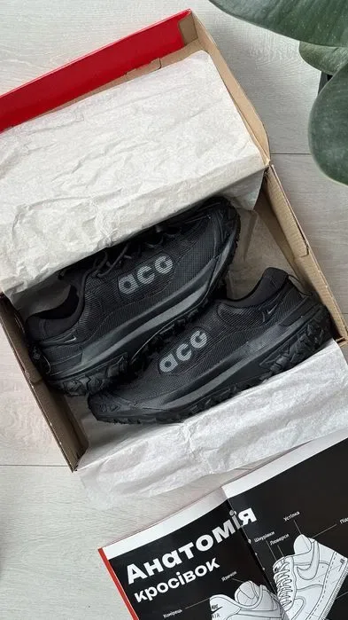 Кросівки осінні Nike ACG Mountain Fly 2 Low Black premium | Кроссовки Найк чоловічі — фото 6