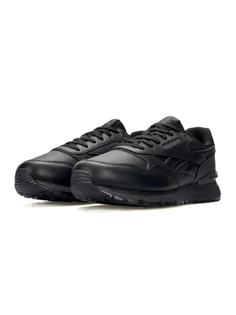 Кросівки осінні Reebok Classic Leather 2400 All Black premium | Кроссовки чоловічі — фото 5