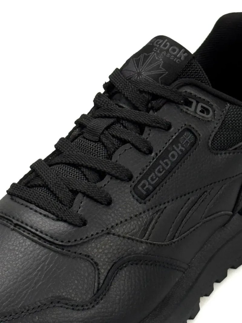 Кросівки осінні Reebok Classic Leather 2400 All Black premium | Кроссовки чоловічі — фото 6