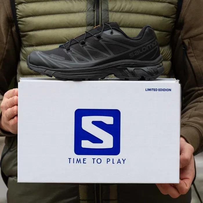 Кросівки осінні Salomon XT-6 Gore-Tex All Black premium | Кроссовки чоловічі жіночі — фото 2