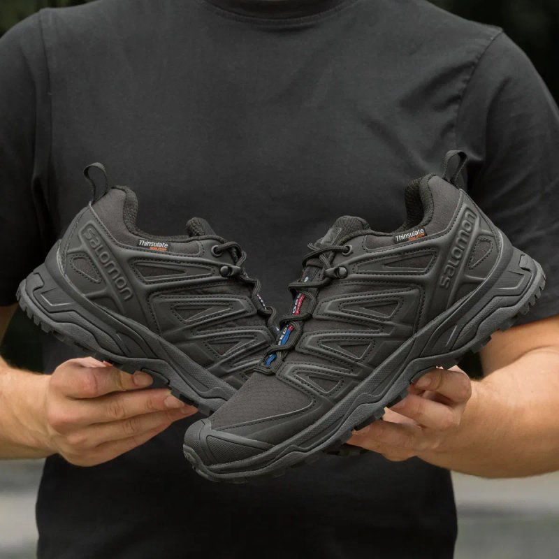 Кросівки осінні-зимові Salomon Speed Cross Pro Gore-Tex Thinsulate All Black premium | Кроссовки чоловічі — фото 7