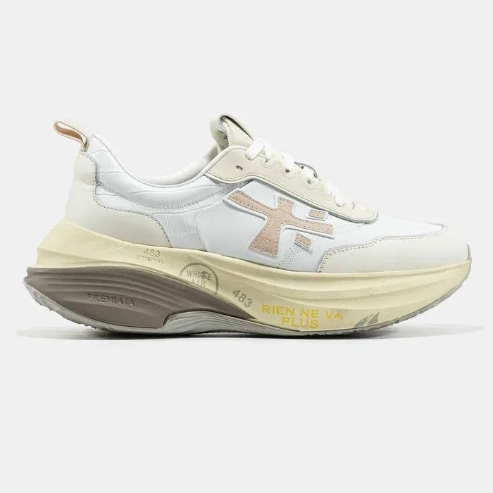 Кросівки Premiata HILL White/Beige premium | Кроссовки жіночі — фото 4