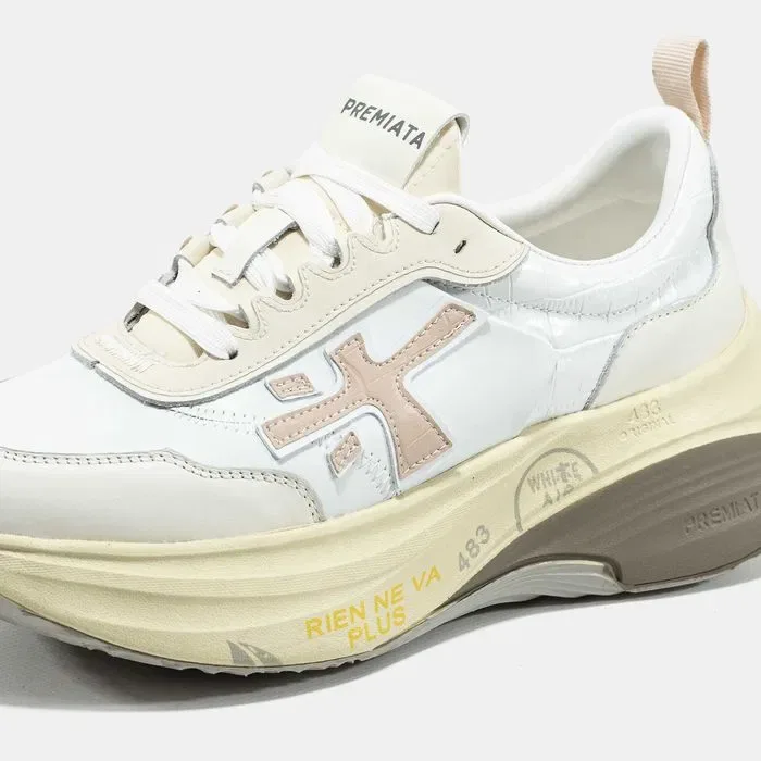 Кросівки Premiata HILL White/Beige premium | Кроссовки жіночі — фото 7