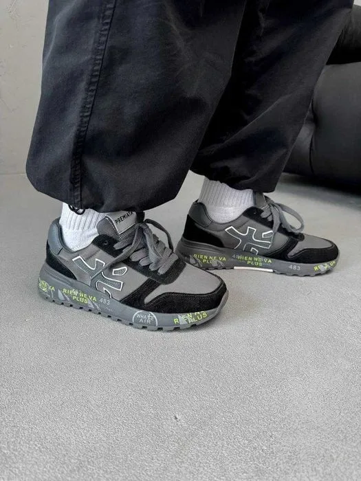 Кросівки Premiata Mick Black/Grey premium | Кроссовки чоловічі — фото 4