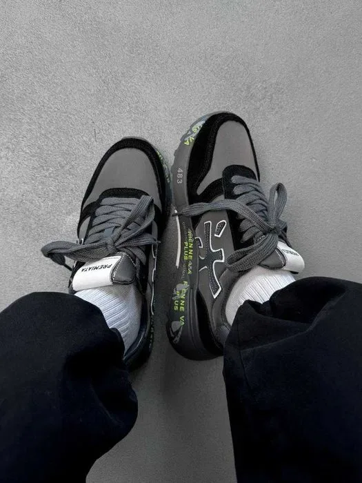 Кросівки Premiata Mick Black/Grey premium | Кроссовки чоловічі — фото 7
