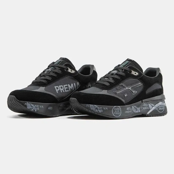 Кросівки Premiata Moerun Black (Люкс якість) | Кроссовки чоловічі жіночі — фото 6
