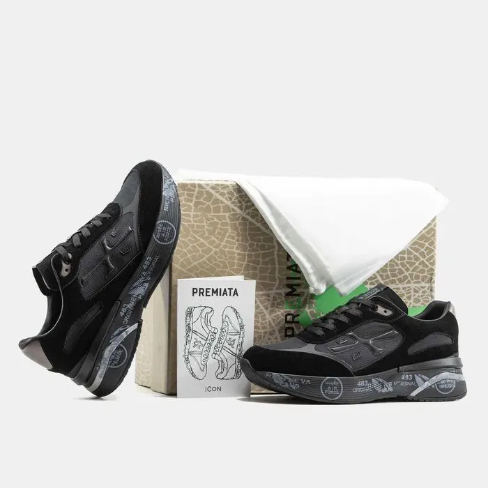 Кросівки Premiata Moerun Black (Люкс якість) | Кроссовки чоловічі жіночі — фото 8