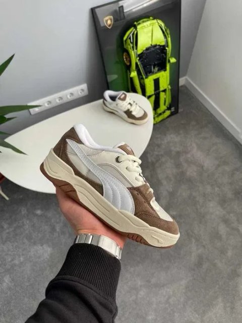 Кросівки Puma 180 White Brown premium | Кроссовки жіночі чоловічі
