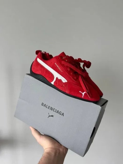 Кросівки Puma Speedcat x Balenciaga Red/White premium | Кроссовки жіночі чоловічі