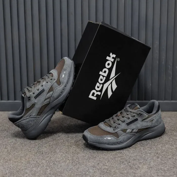 Кросівки Reebok Classic Leather Grey/Brown premium | Кроссовки чоловічі жіночі — фото 8