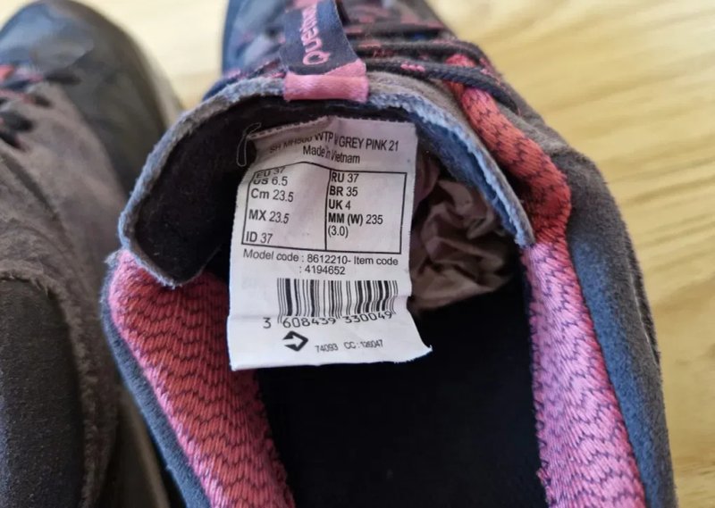 Кросівки жіночі трекінгові Quechua 37 розмір (стелька 23.5см)Waterproof Original — фото 8