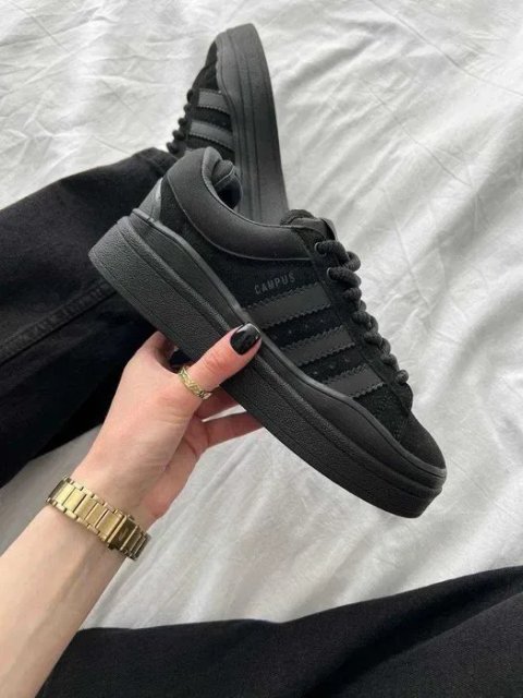 Кроссовки Adidas Campus Bad Bunny black / Адидас Кампус черные 36 38 39 40
