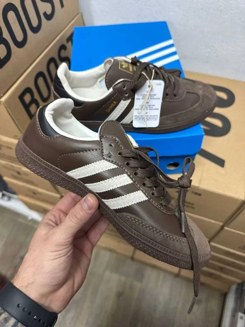 Кроссовки Adidas Samba brown / Адидас самба коричневые 36 37 38 39 40 41 — фото 3