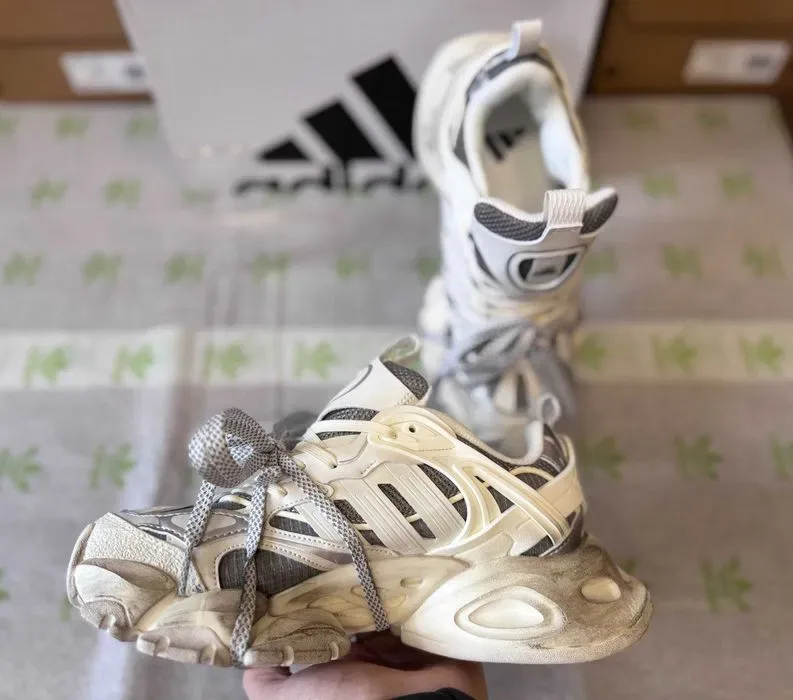 Кроссовки Adidas Vento XLG Runner Deluxe Sail Grey/Core White/Off White/Кросівки Жіночі Адідас Венто Dirty / Silver — фото 3