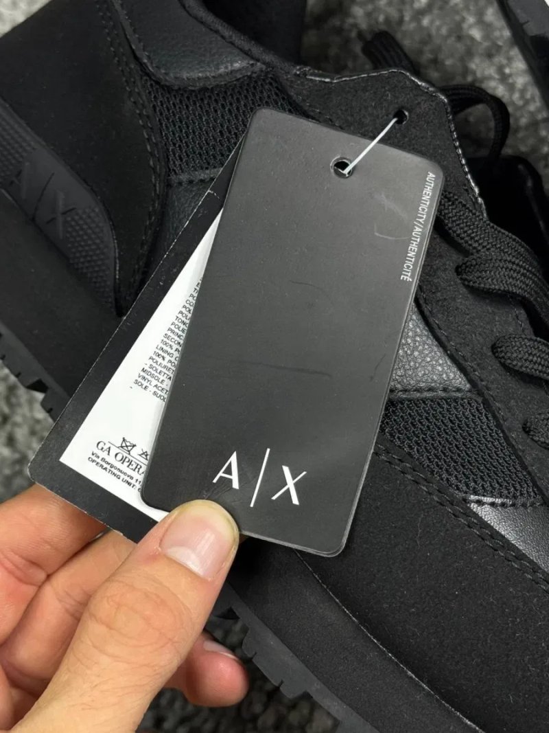 Кроссовки Armani Exchange черные мужские кроссовки Армани Ексчендж серые 45 размер Емпори Армани кеды | Кросівки Armani Excnahge чоловічі кеди Армані — фото 7