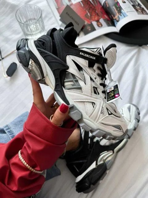 Кроссовки Balenciaga Track 2.0 White/Black (Люкс якість) | Кроссовки жіночі чоловічі
