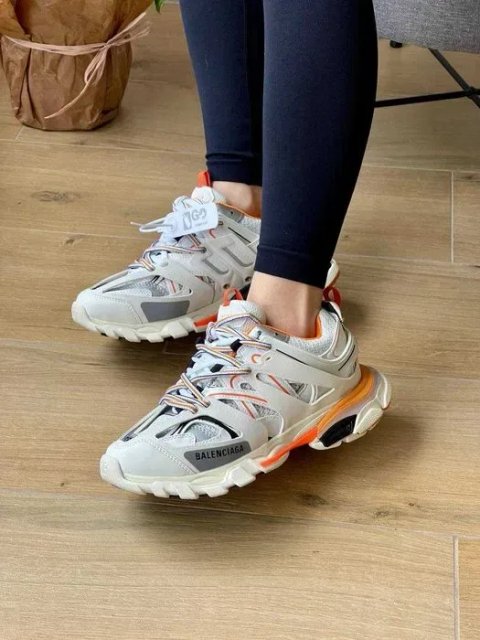Кроссовки Balenciaga Track 3.0 White/Orange premium | Кроссовки жіночі чоловічі