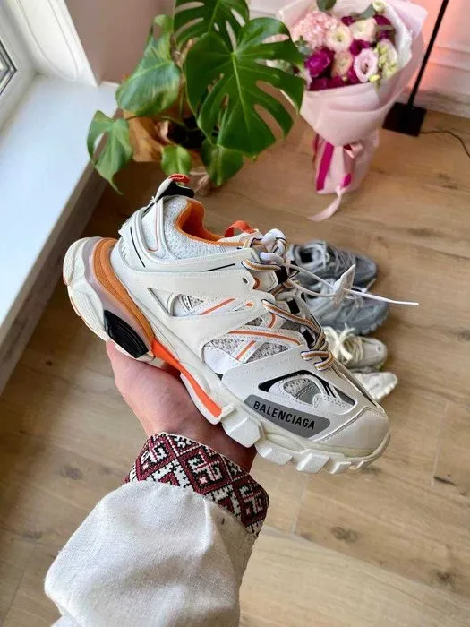 Кроссовки Balenciaga Track 3.0 White/Orange premium | Кроссовки жіночі чоловічі — фото 2
