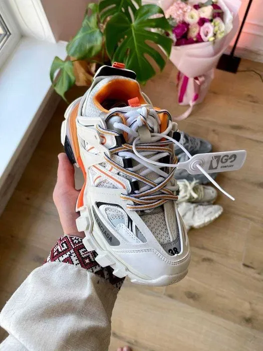 Кроссовки Balenciaga Track 3.0 White/Orange premium | Кроссовки жіночі чоловічі — фото 3