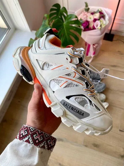 Кроссовки Balenciaga Track 3.0 White/Orange premium | Кроссовки жіночі чоловічі — фото 4