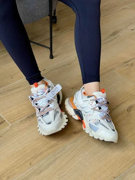 Кроссовки Balenciaga Track 3.0 White/Orange premium | Кроссовки жіночі чоловічі — фото 8