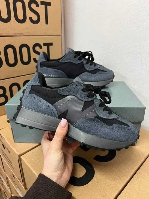 Кроссовки New Balance 327 full black / Нью беленс 327 черные 38 39 40 41 42 43 — фото 2