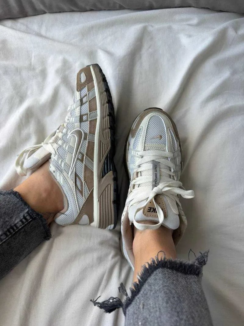 Кроссовки Nike P-6000 beige / Найк П-6000 бежевые 36 37 38 39 40 — фото 5