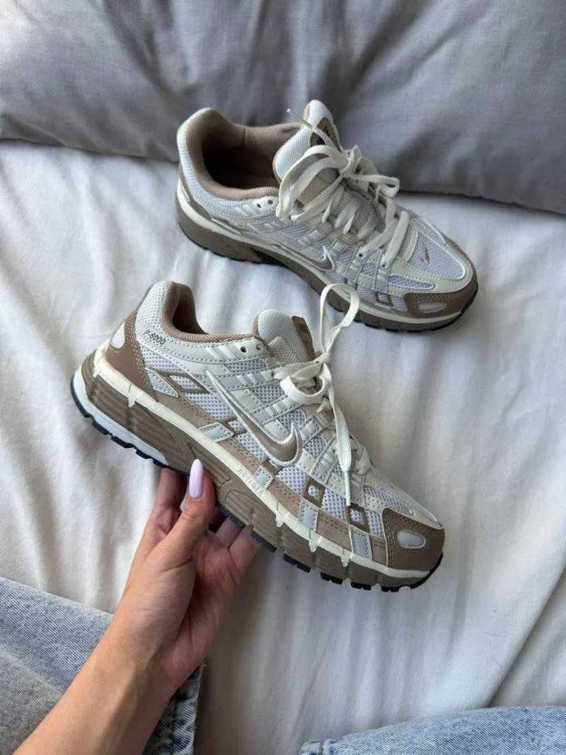 Кроссовки Nike P-6000 beige / Найк П-6000 бежевые 36 37 38 39 40 — фото 8