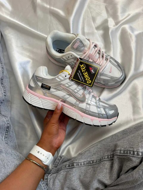 Кроссовки Nike P-6000 White Elemental Pink CorDura / Найк П-6000 белые розовые влагозащита 36 37 38 39 40 41