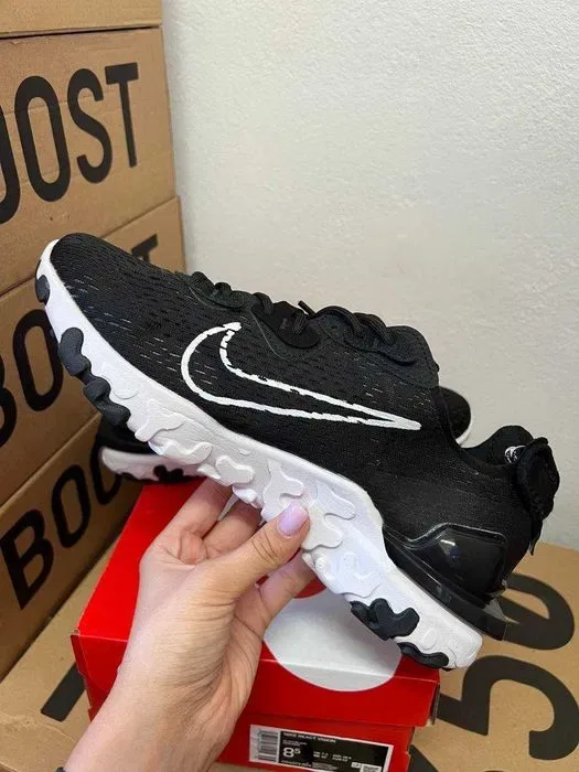 Кроссовки Nike React black white / Найк реакт черные 38 39 40 41 42 43 — фото 3
