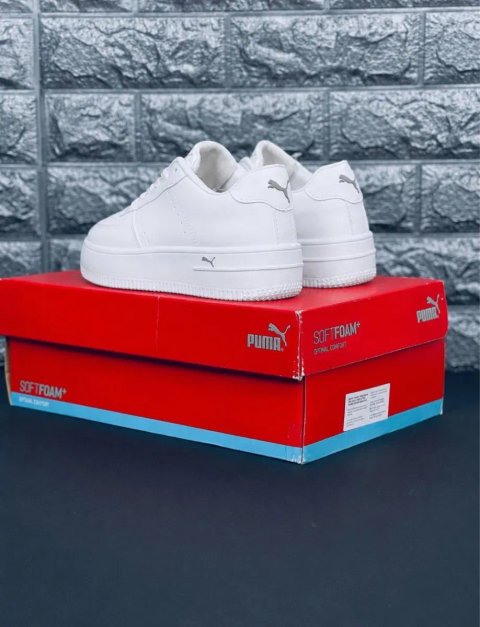 Кроссовки Puma SoftFoam женские красовки осень Натуральная кожа ! Повседневные женськие красовки пума Пума на осень Пума не дорого Пума женские