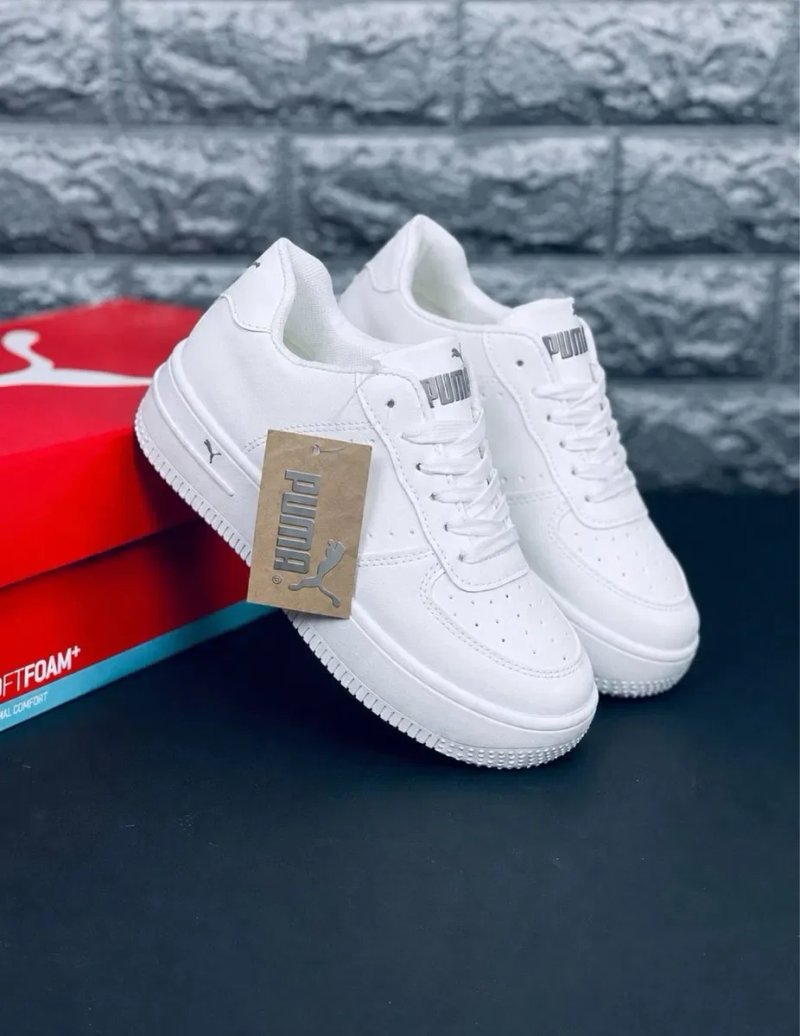 Кроссовки Puma SoftFoam женские красовки осень Натуральная кожа ! Повседневные женськие красовки пума Пума на осень Пума не дорого Пума женские — фото 2