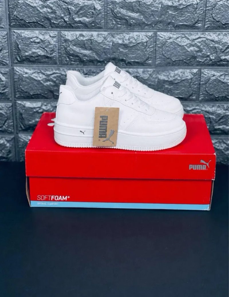 Кроссовки Puma SoftFoam женские красовки осень Натуральная кожа ! Повседневные женськие красовки пума Пума на осень Пума не дорого Пума женские — фото 3