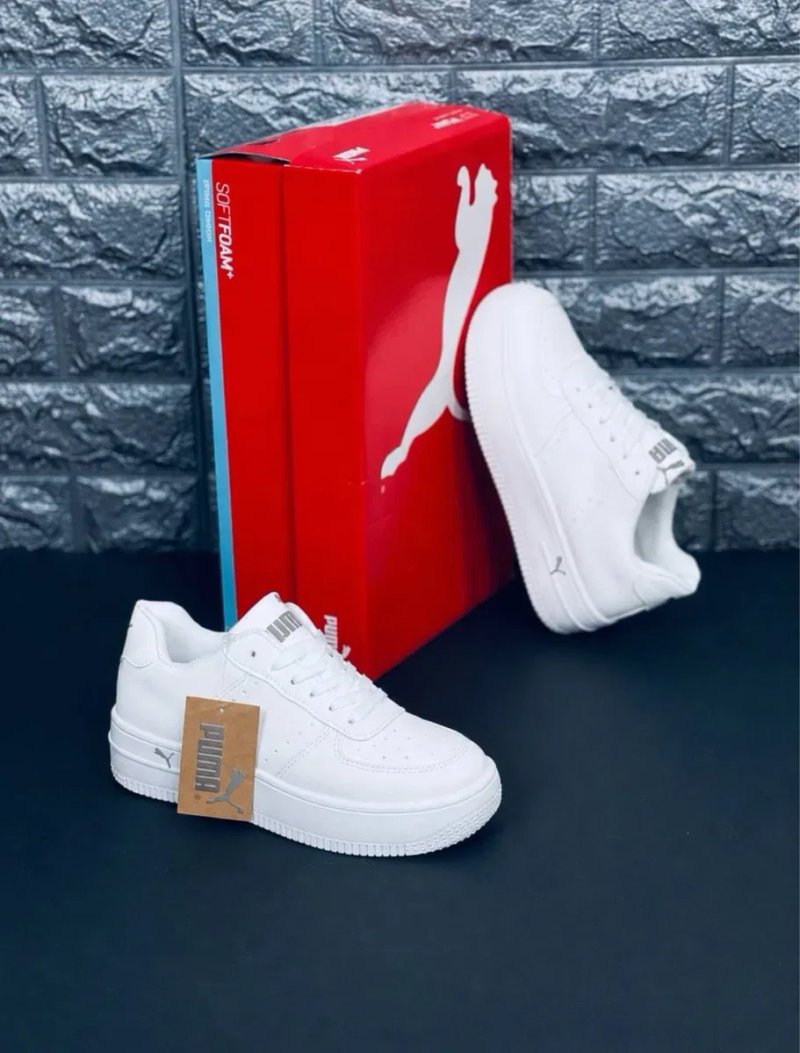 Кроссовки Puma SoftFoam женские красовки осень Натуральная кожа ! Повседневные женськие красовки пума Пума на осень Пума не дорого Пума женские — фото 7