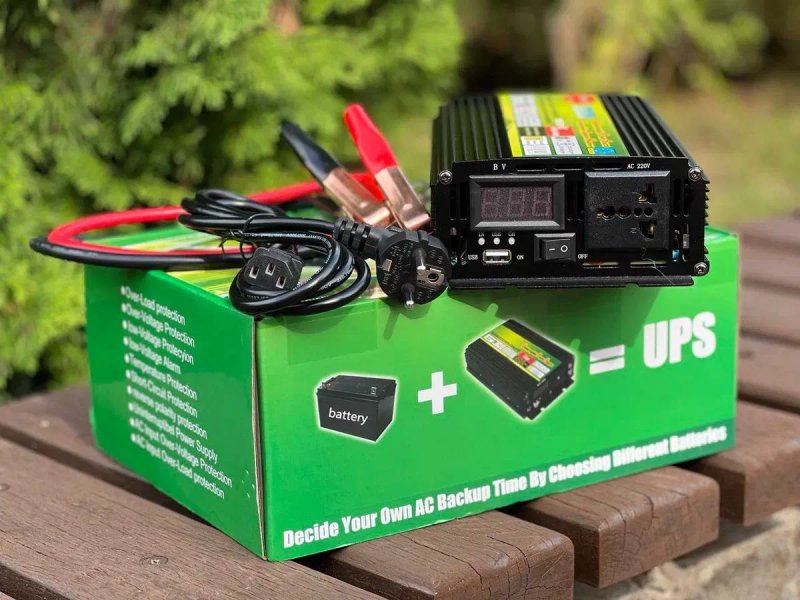 Купити інвертор із зарядним⟹Бесперебойник-инвертор 3200 UPS ⟹ ЧИСТАЯ СИНУСОИДА ⟹ с ПОДЗАРЯДКОЙ ⟹ ДБЖ з чистою синусоїдою • ВЕЛИКИЙ ВИБІР • — фото 4