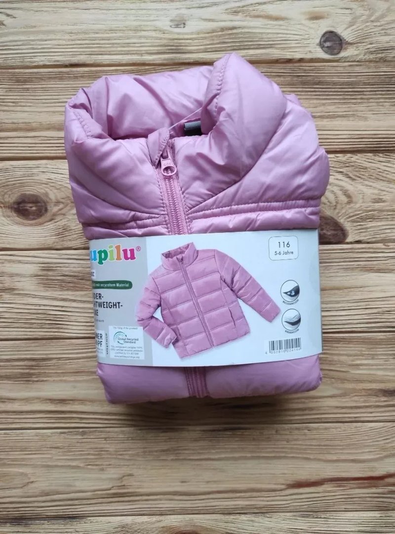 Куртка дитяча Lupilu Lightweight Jacket pink rose ОРИГІНАЛ — фото 4