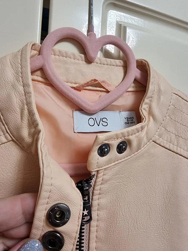 Куртка косуха  шкіряна для дівчинки OVS 140 9-10 років — фото 3