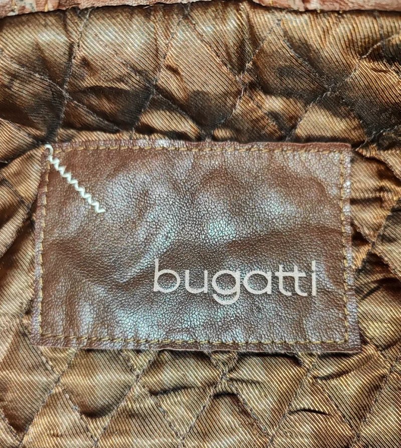 Куртка кожаная bugatti утепленная, лайковая - кожа ягненка, стиль милитари, р.58-60 — фото 5