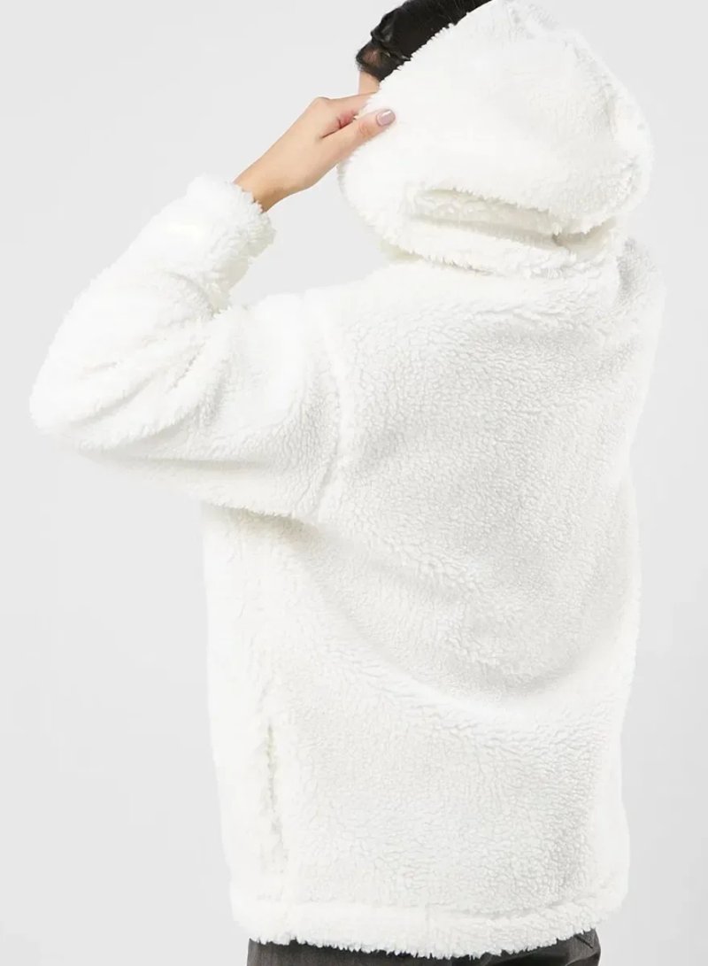 Куртка Nike, тедді, Sportswear Logo Sherpa Jacket — фото 2