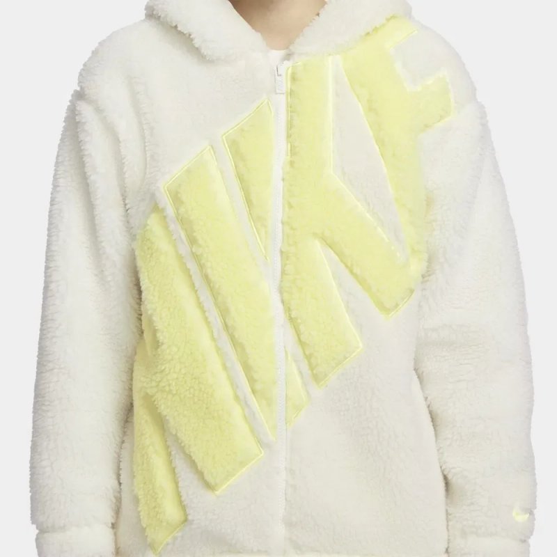 Куртка Nike, тедді, Sportswear Logo Sherpa Jacket — фото 4