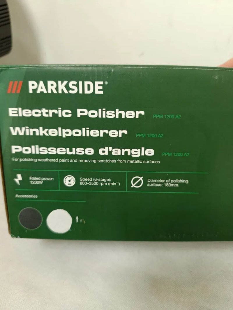Кутова полірувальна машина PARKSIDE PPM 1200 A2, поліровка парксайд, кутова машина парксайд мережева, поліровка мережева 180мм — фото 3