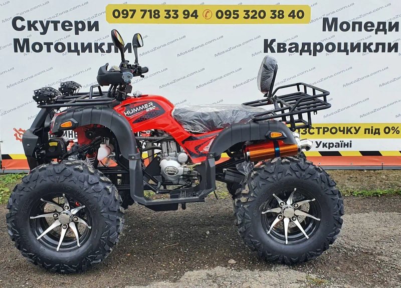 Квадроцикл Hamerton 250cc Red на Кардане +Лебедка |+ Доставка — фото 5
